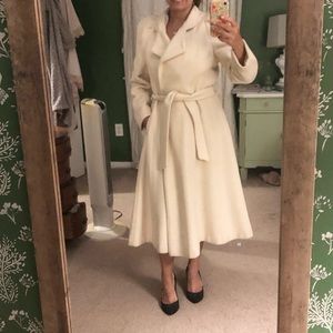 Vintage cream wool coat